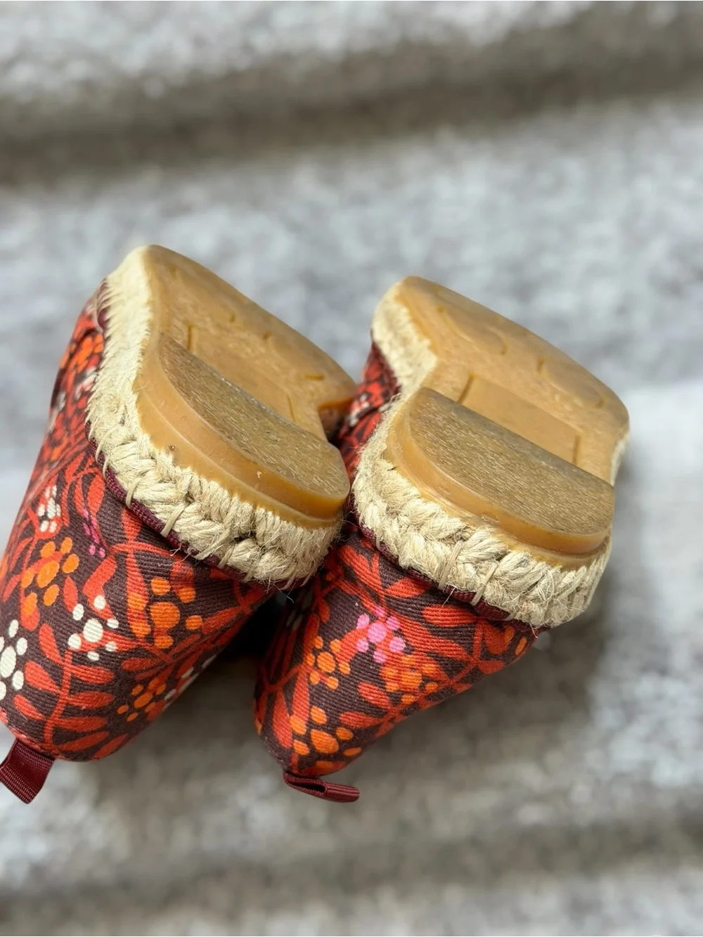 Gudrun‎ Sjödén Floral Espadrille Flats Slip On Shoes Boho Lagenlook Summer Beach